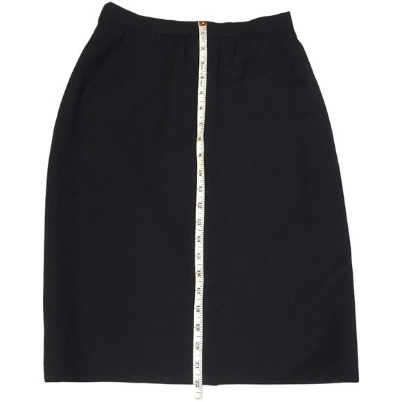 Escada Margaretha Ley Pencil Skirt Straight Pockets Black New Wool Womens Career - Picture 5 of 11